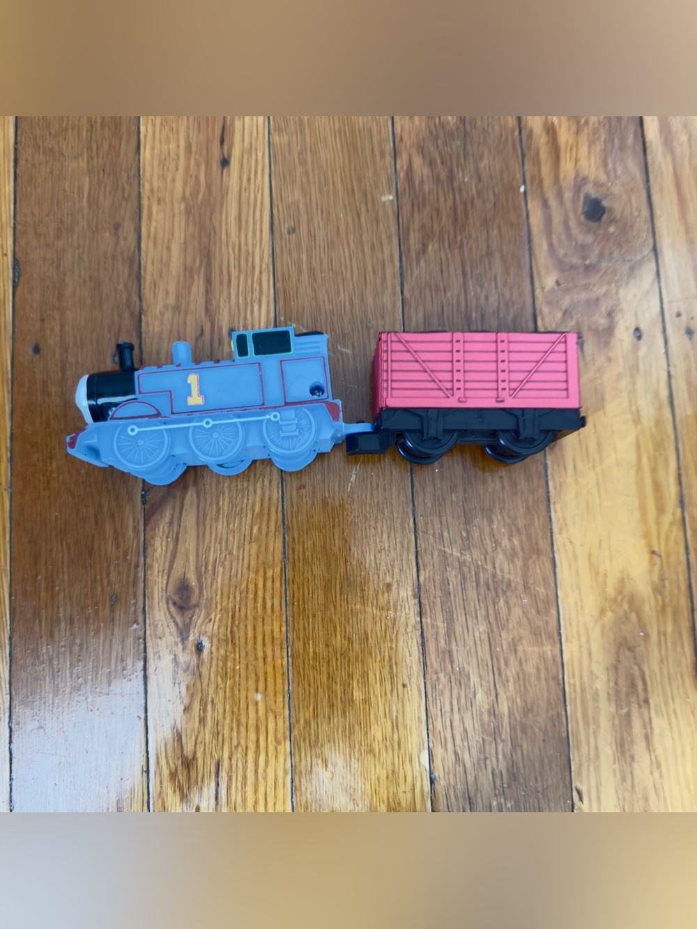 Thomas & Friends Light Blue Engine with Red Freight Car